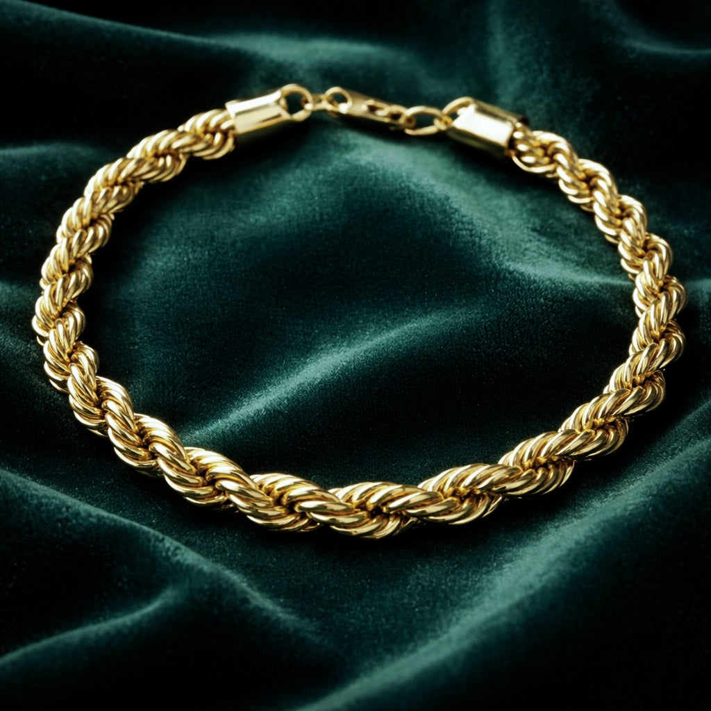 Gold-Plated Rope Bracelet