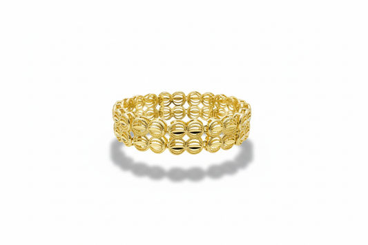 Gold-plated bracelet with circles.