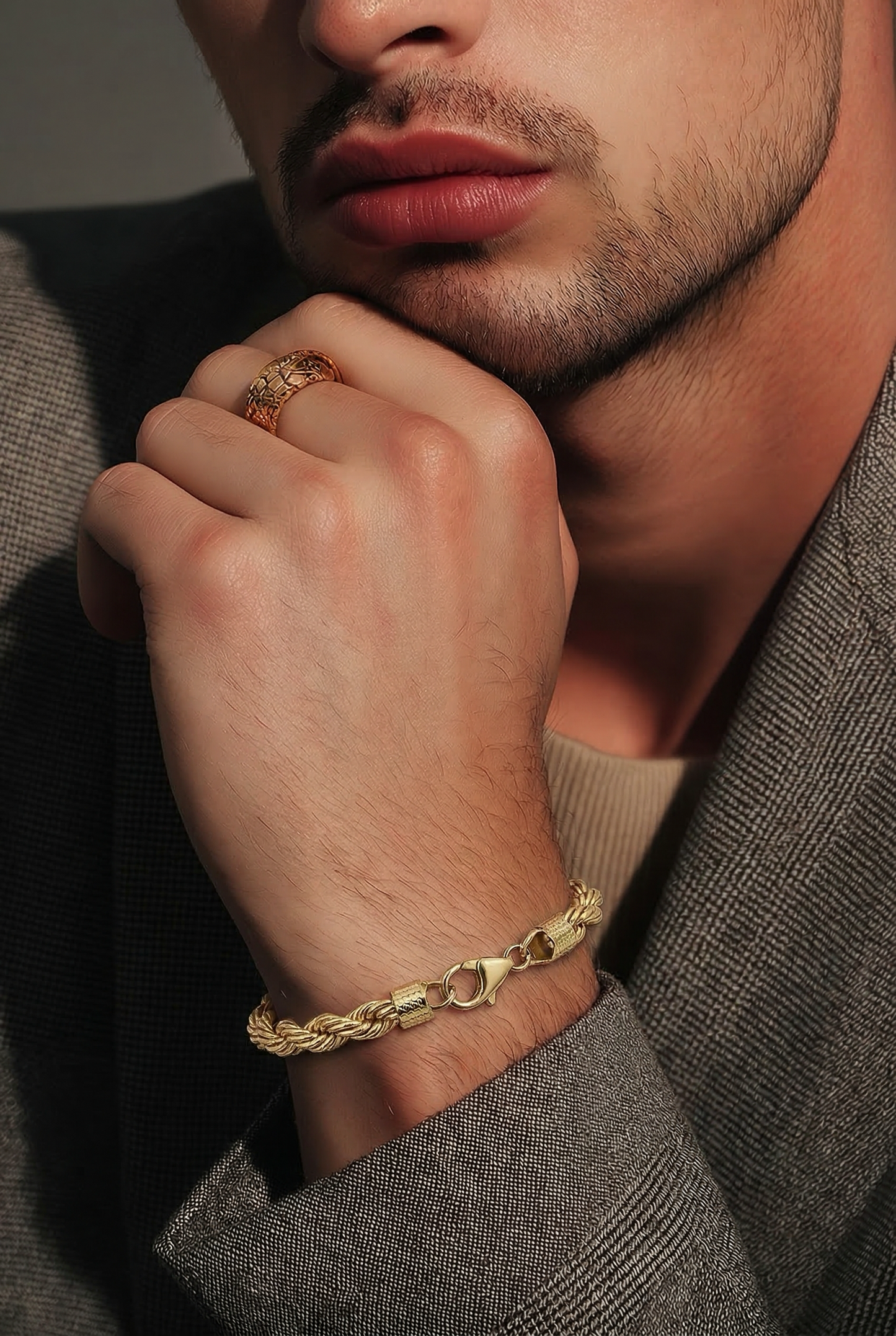 Gold-Plated Rope Bracelet