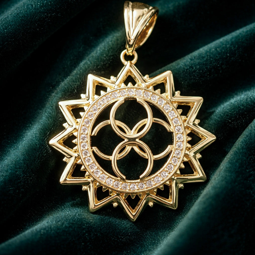 Gold-plated mandala set