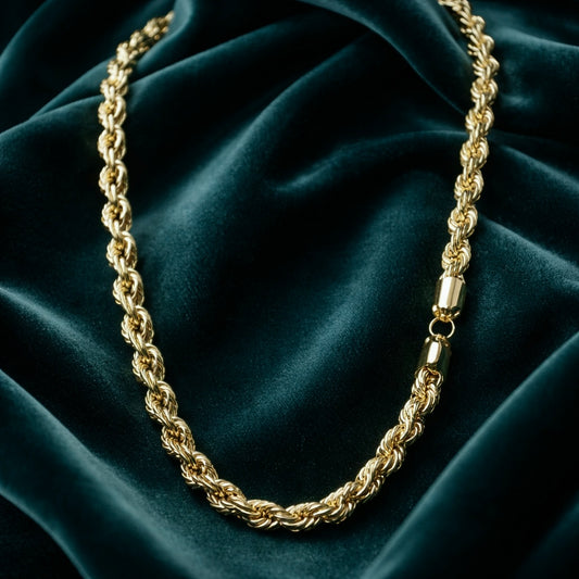 Gold-plated rope chain