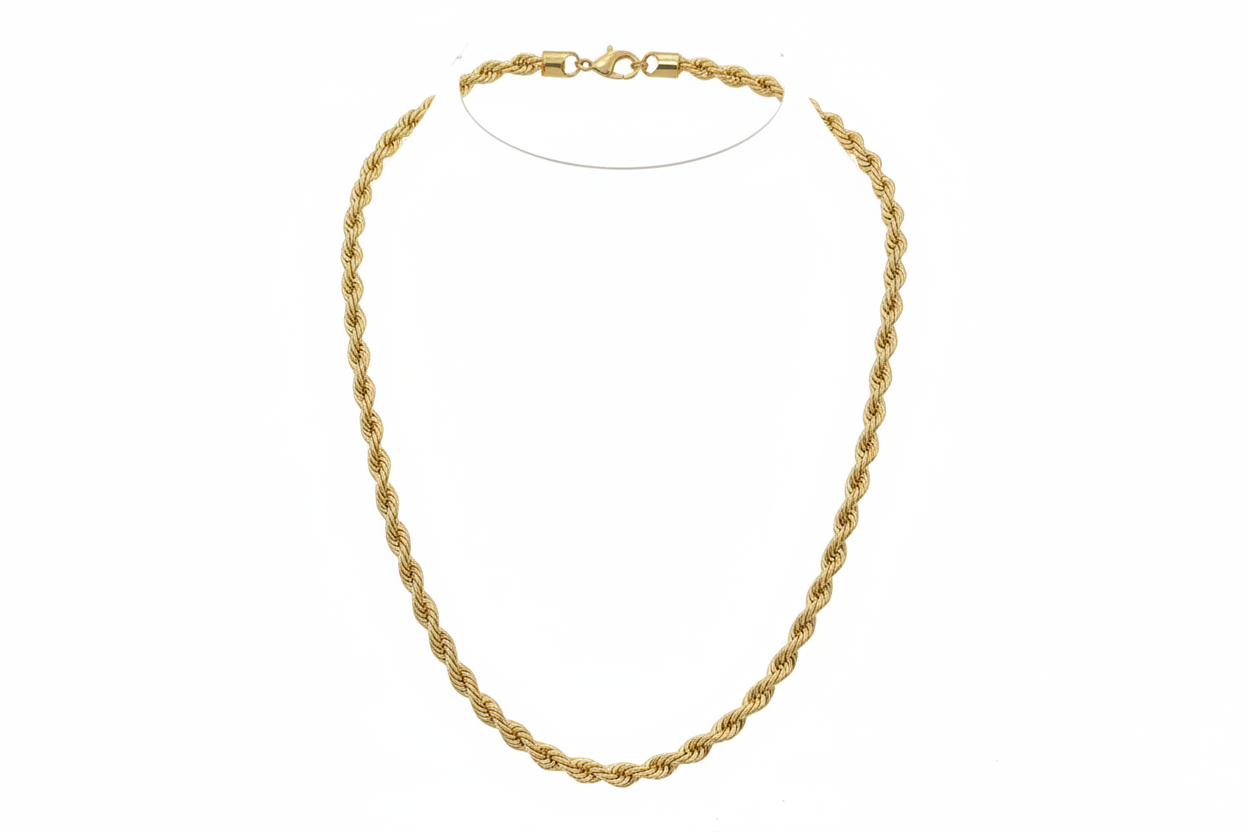 Gold-plated rope chain